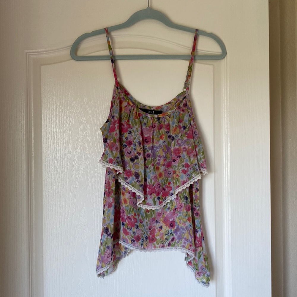 Floral flowy tank
